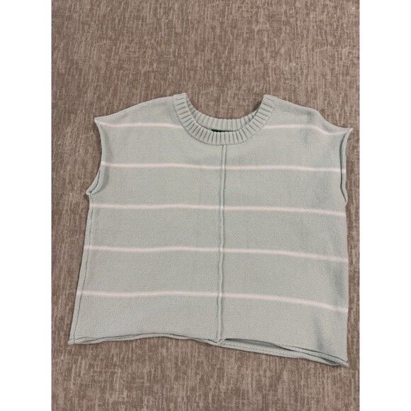 dip Women's Sweater Top Sleeveless Striped Soft Stretch Size M - Picture 7 of 9